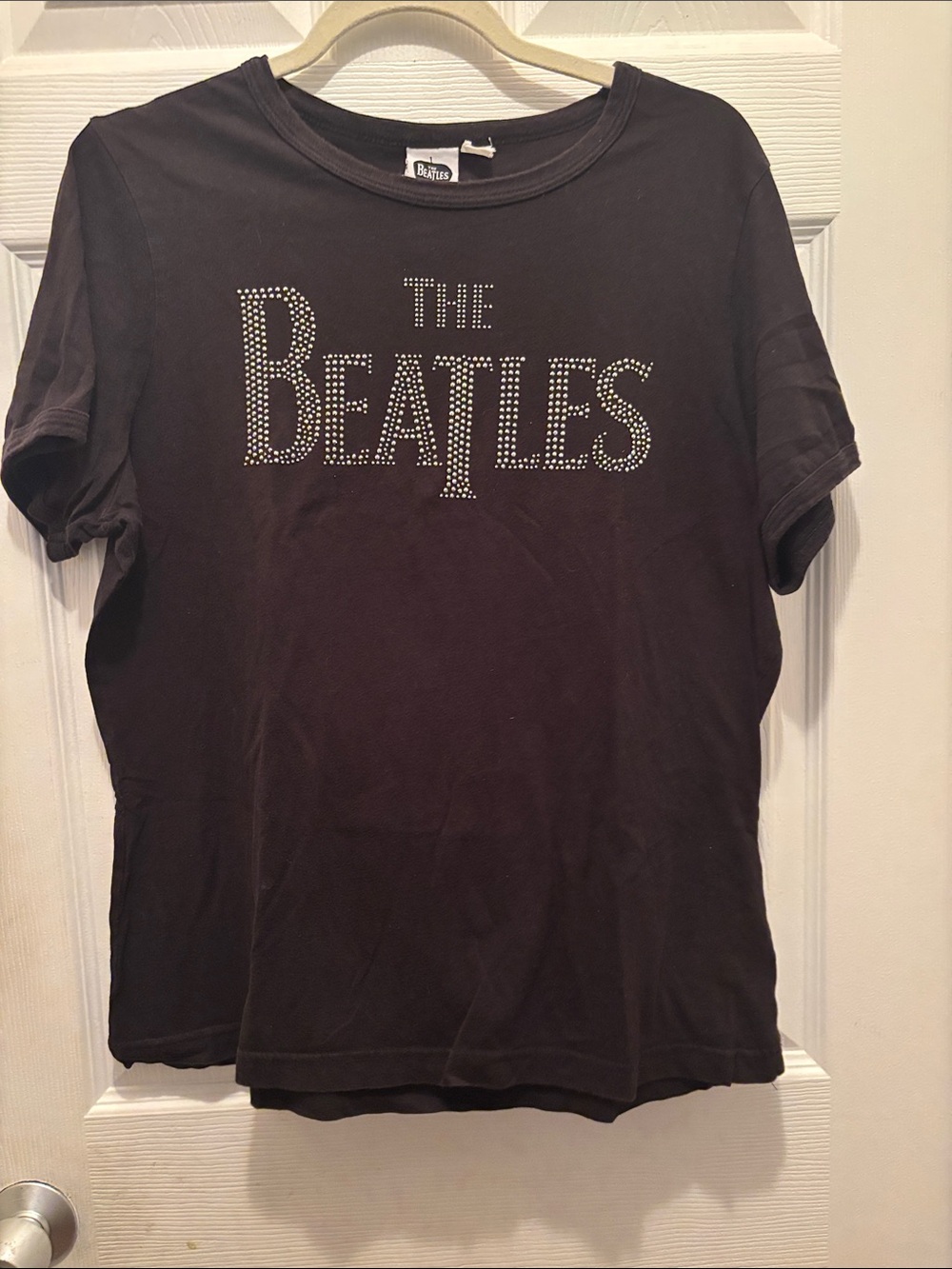 The Beatles Black Kids Tee with Sparkle Logo